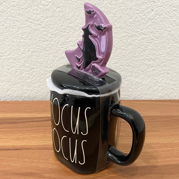RAE DUNN Hocus Pocus Witch Topper Black Ceramic Halloween Mug - Picture 6 of 11